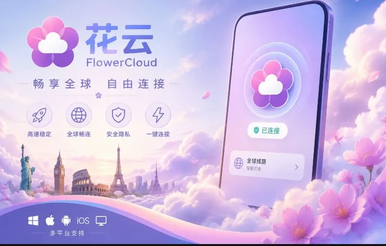 花云 FlowerCloud —— 畅享全球、自由连接,支持 Windows、macOS、iOS、Android 多平台